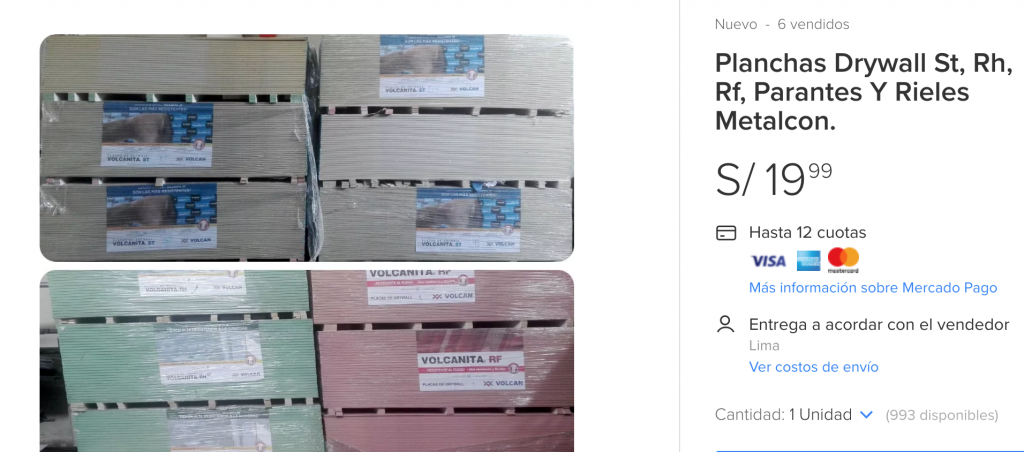 planchas de draibol drywall precio sodimac lima arequipa oferta